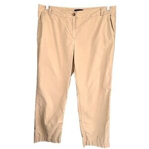 A3 Talbots‎ Boyfriend Crop Pants Womens 16 Khaki Casual Everyday